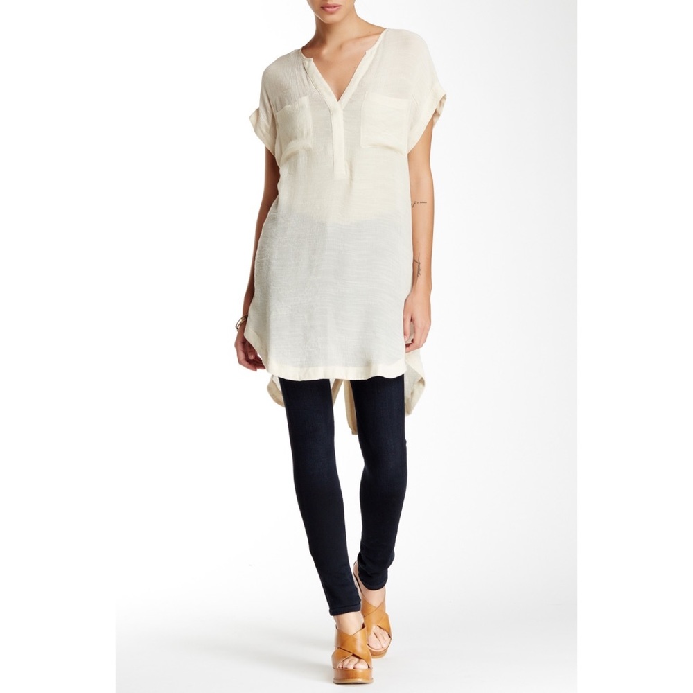 Astr The Label Button Back Gauze Tunic M - image 2